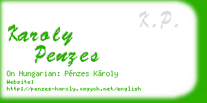 karoly penzes business card